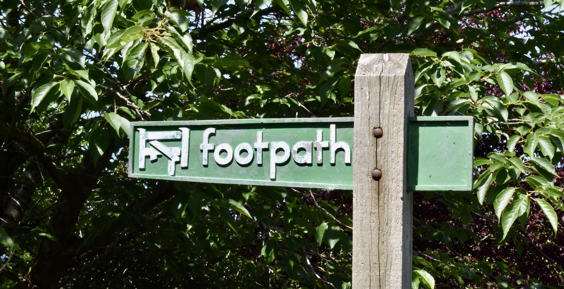 Footpath sign